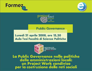 La Public Governance nelle politiche delle amministrazioni locali: un Project Work condiviso per la costruzione delle reti sociali