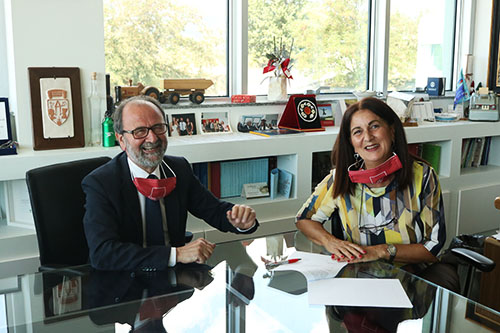 Il Rettore Dino Mastrocola con la nuova Direttrice Generale Cinzia Santarelli