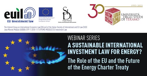 Ciclo di webinar a Scienze della comunicazione - "A sustainable international investment law for energy? -  The Role of the EU and the Future of the Energy Charter Treaty