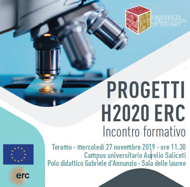 Progetti H2020 ERC: incontro formativo Università di Teramo