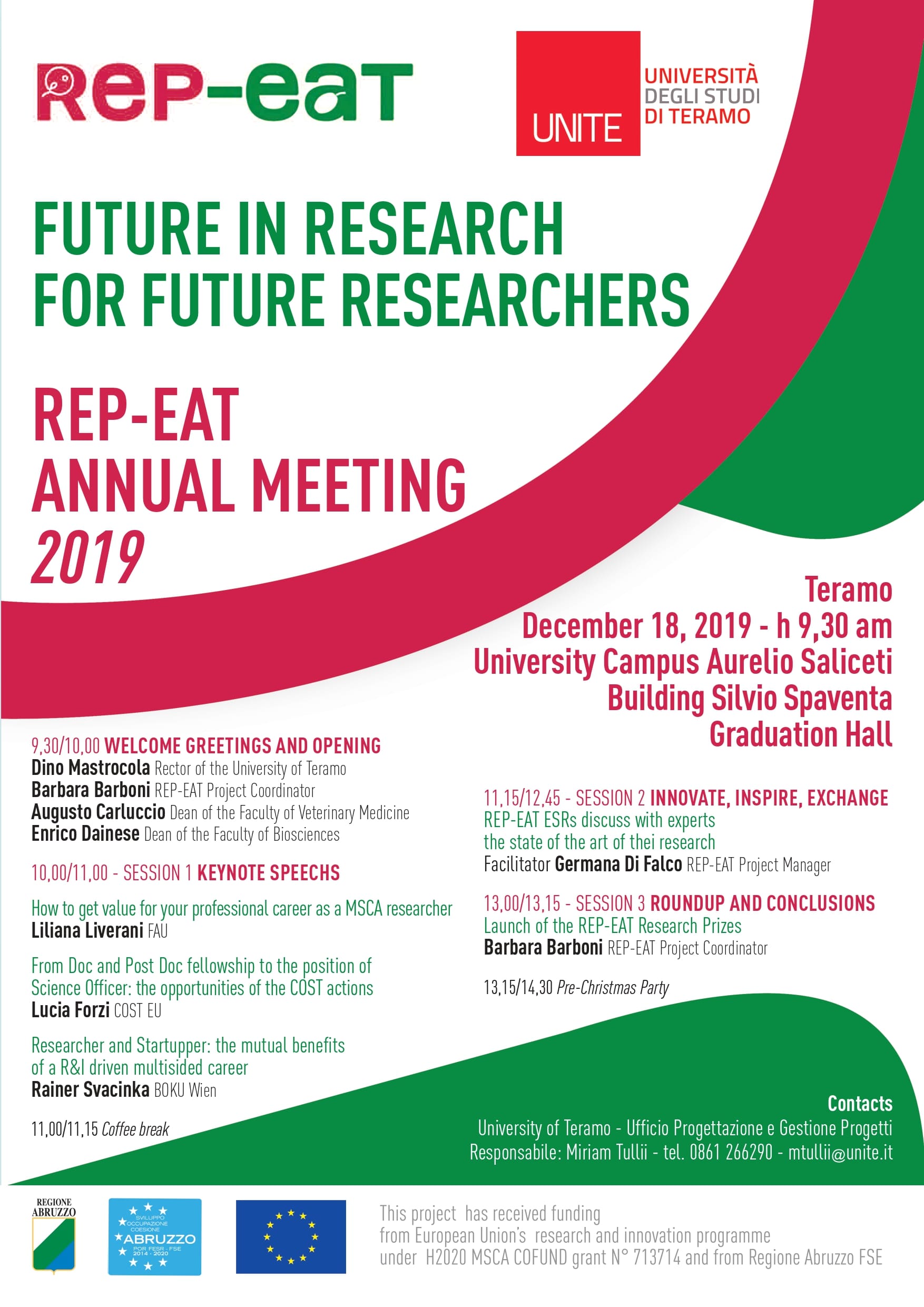 Rep-Eat Annual Meeting 2019 at UniTE: Future in Research For Future Researchers